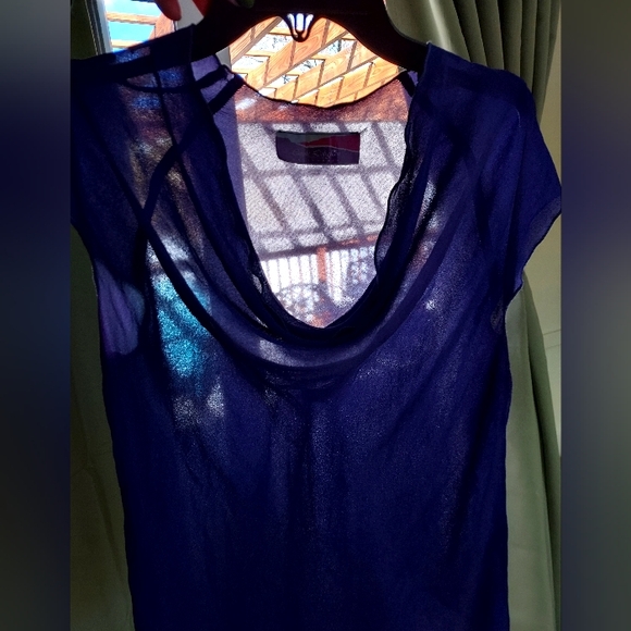 Vintage Sheer Silk Purple Fairycore Blouse - Picture 3 of 7